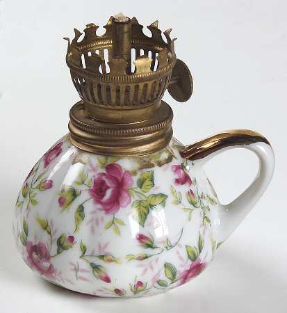 Rose Chintz Oil Lamp No Globe