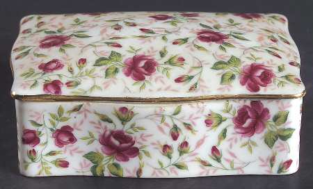 Rose Chintz Cigarette Box & Lid