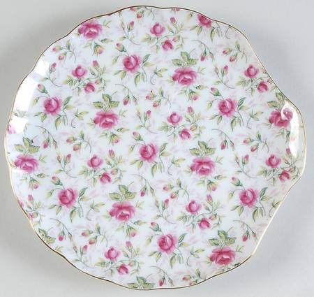 Rose Chintz Snack Plate by Lefton