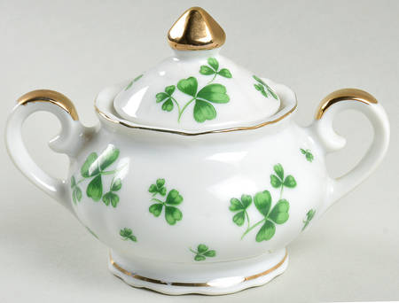 Shamrock St Patrick Sugar Bowl & Lid
