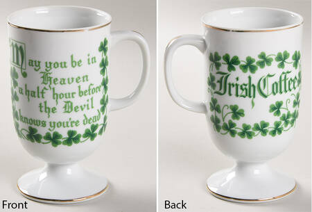 Shamrock St Patrick Irish Coffee Mug