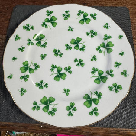 Shamrock St Patrick Bread & Butter Plate