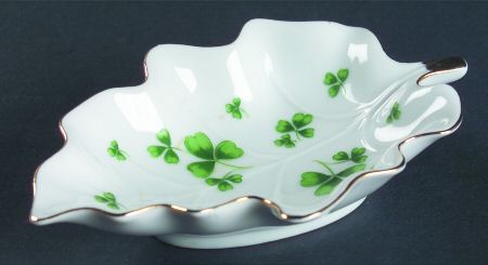 Shamrock St Patrick Leaf Shaped Dish