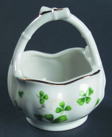 Shamrock St Patrick Small Basket by Lefton