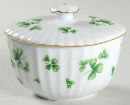 Shamrock St Patrick Sugar Bowl & Lid