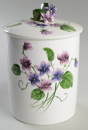 Sweet Violets Medium Canister & Lid