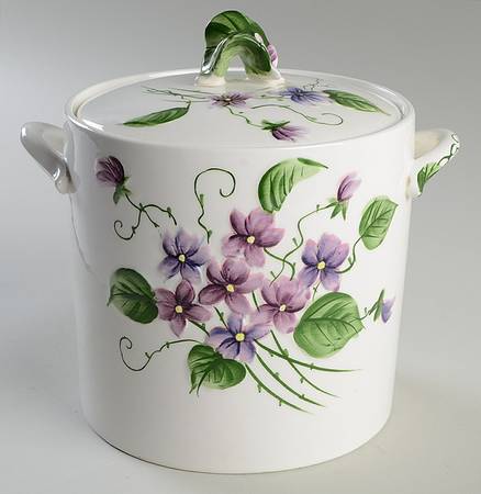 Sweet Violets Large Canister & Lid