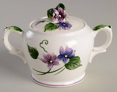 Sweet Violets Sugar Bowl & Lid