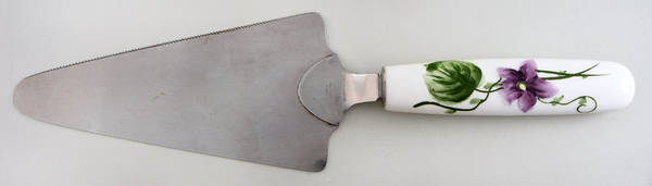 Sweet Violets Pie Server with Stainless Blade
