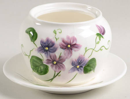 Sweet Violets Jam/Jelly w/Attached Underplate No Lid
