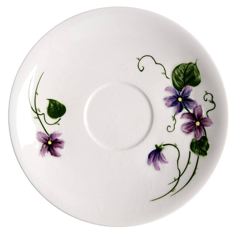 Sweet Violets Saucer for Flat Cup