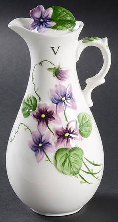 Sweet Violets Vinegar Cruet and Stopper