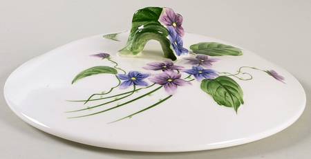 Sweet Violets Lid for Round Vegetable