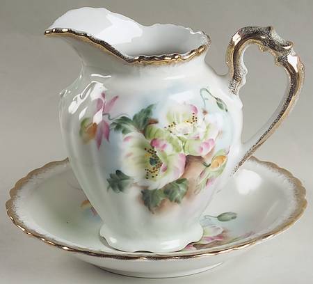 To A Wild Rose Miniature Pitcher and Bowl Set