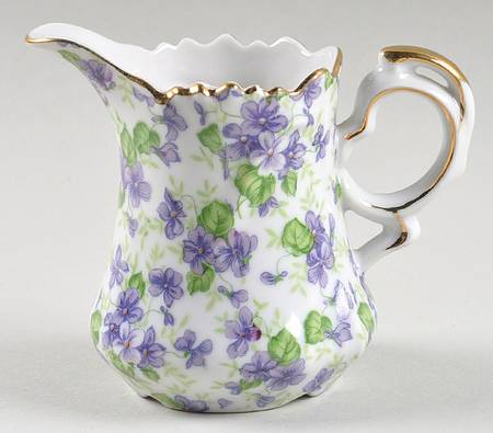 Violet Chintz Mini Creamer