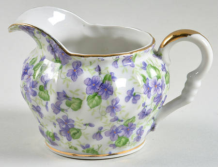 Violet Chintz Creamer