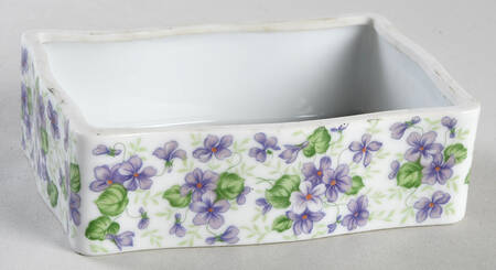 Violet Chintz Cigarette Box No Lid