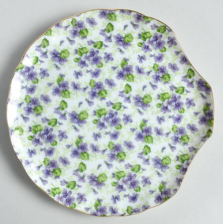 Violet Chintz Snack Plate