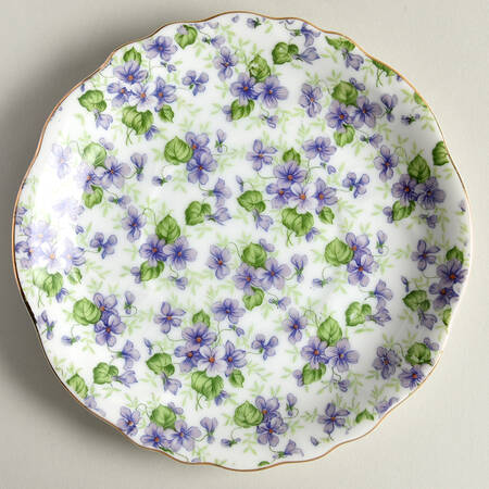 Violet Chintz Underplate for Jam/Jelly