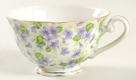 Violet Chintz Footed Cup