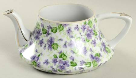 Violet Chintz Mini Stacking Teapot No Lid