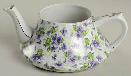 Violet Chintz Mini Stacking Teapot No Lid