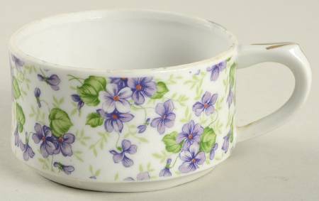 Violet Chintz Stacking Mini Open Sugar Bowl