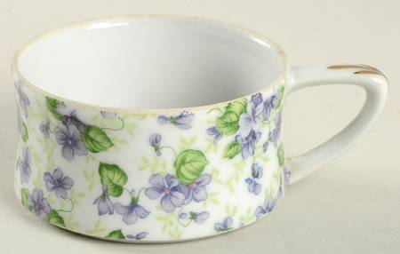 Violet Chintz Stacking Mini Open Sugar Bowl