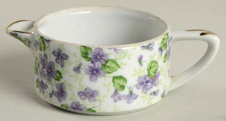 Violet Chintz Stacking Mini Creamer