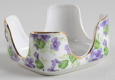 Violet Chintz Ashtray Set with Holder, Holder Only