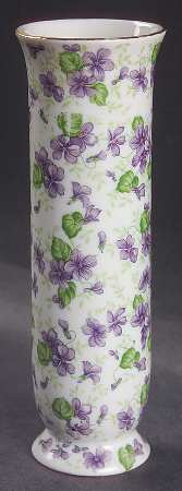Violet Chintz 6" Bud Vase
