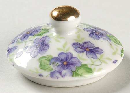 Violet Chintz Lid for Individual Sugar Bowl