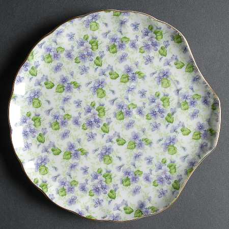Violet Chintz Snack Plate