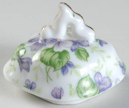 Violet Chintz Lid for Individual Sugar Bowl