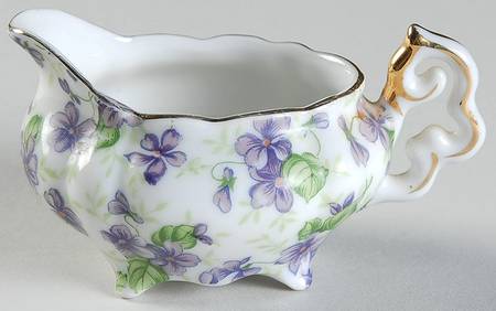 Violet Chintz Individual Creamer