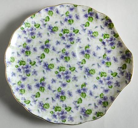 Violet Chintz Snack Plate