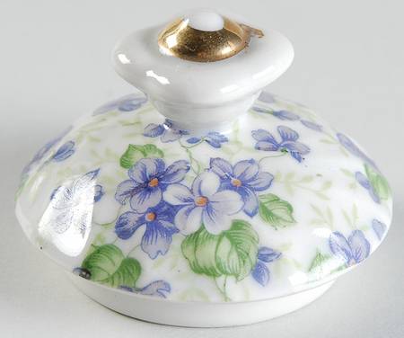 Violet Chintz Lid for Sugar Bowl