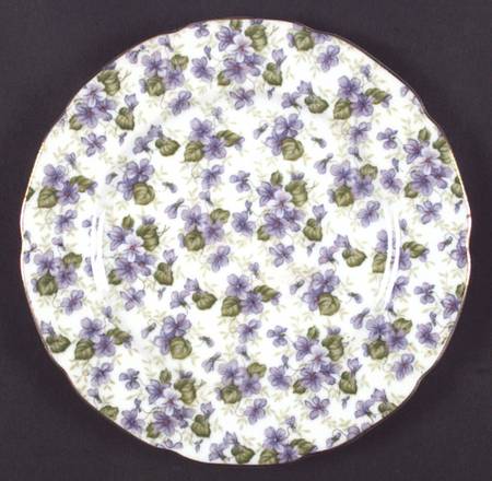 Violet Chintz Salad Plate