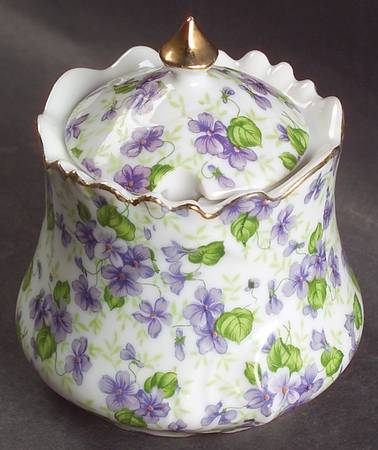 Violet Chintz Jam/Jelly & Lid