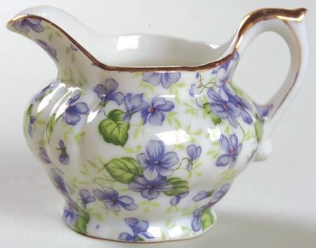 Violet Chintz Individual Creamer