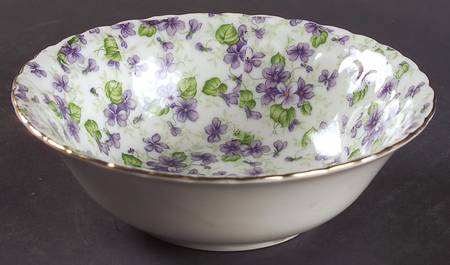 Violet Chintz Coupe Cereal Bowl