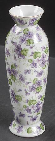 Violet Chintz 6" Bud Vase
