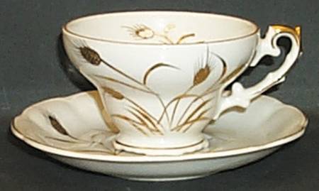 Wheat Footed Cup & Saucer Set