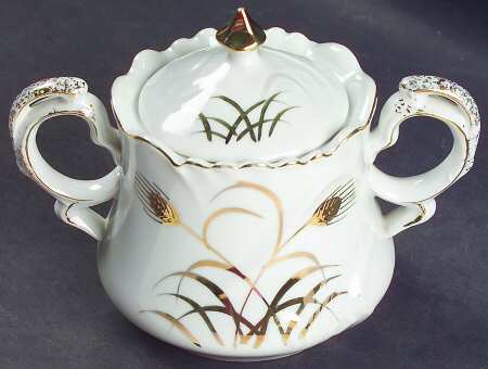Wheat Sugar Bowl & Lid