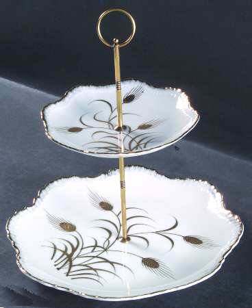 Wheat 2 Tiered Serving Tray (Lunch & Bread/Butter Plate)