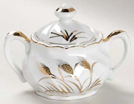 Wheat Sugar Bowl & Lid