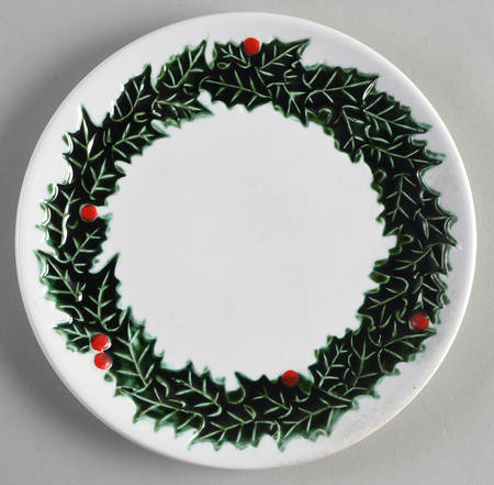 White Holly Salad Plate