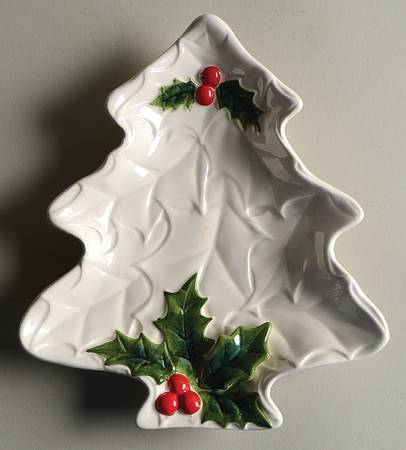White Holly Small Tree Shaped Dish