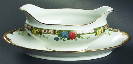 Fleurette Gravy Boat with Attached Underplate