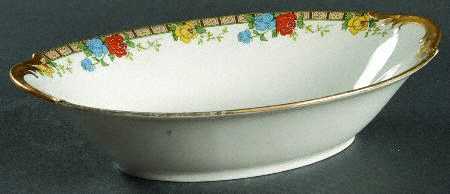 Fleurette 10" Oval Vegetable Bowl